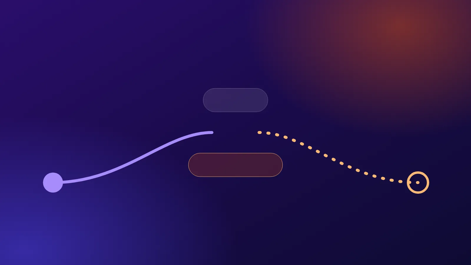 Abstract illustration of a path from interest to buying with a gap in the middle
